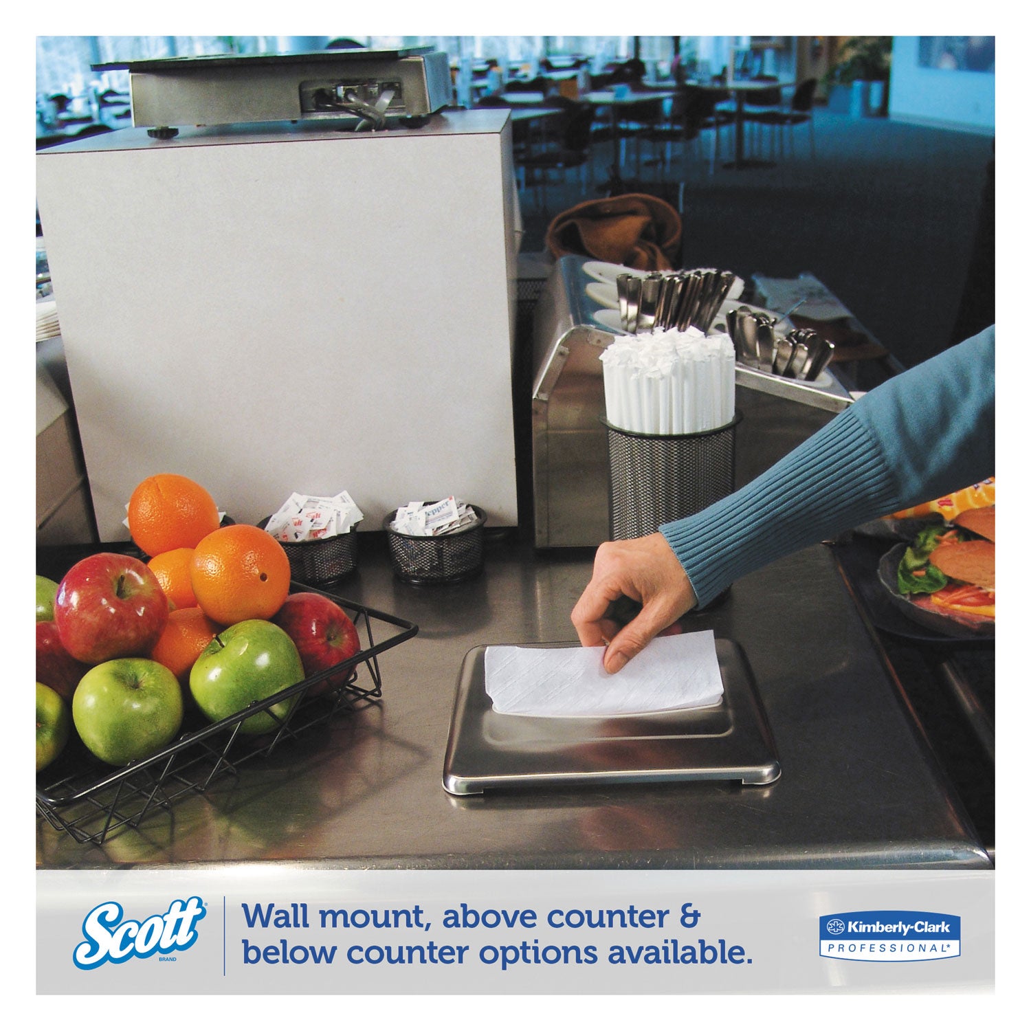 MegaCartridge Napkins, 1-Ply, 8 2/5 x 6 1/2, White, 875/Pack, 6 Packs/Carton