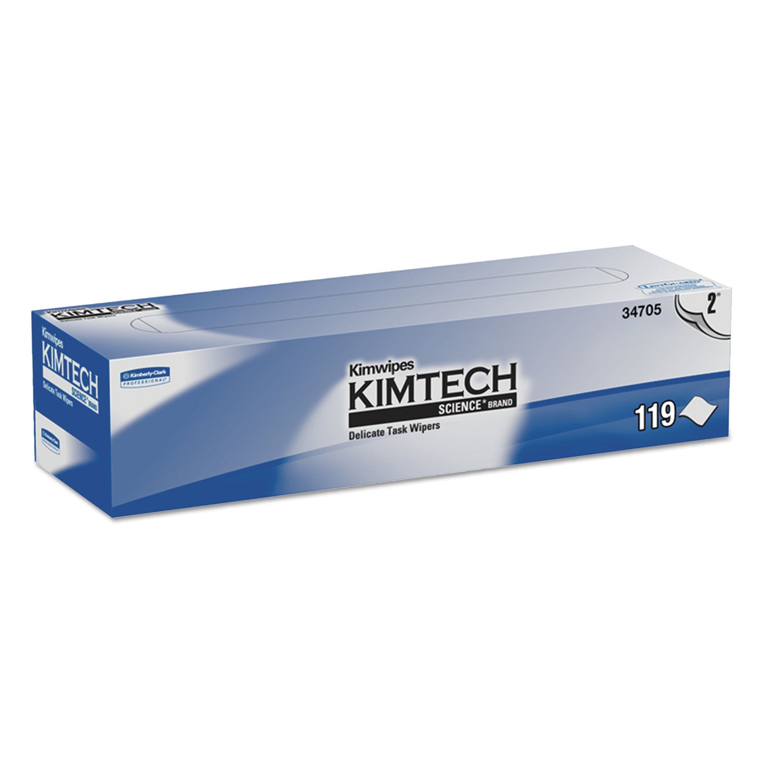 Kimwipes Delicate Task Wipers, 2-Ply, 11.8 x 11.8, Unscented, White, 120/Box, 15 Boxes/Carton - 