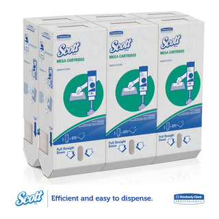 MegaCartridge Napkins, 1-Ply, 8 2/5 x 6 1/2, White, 875/Pack, 6 Packs/Carton