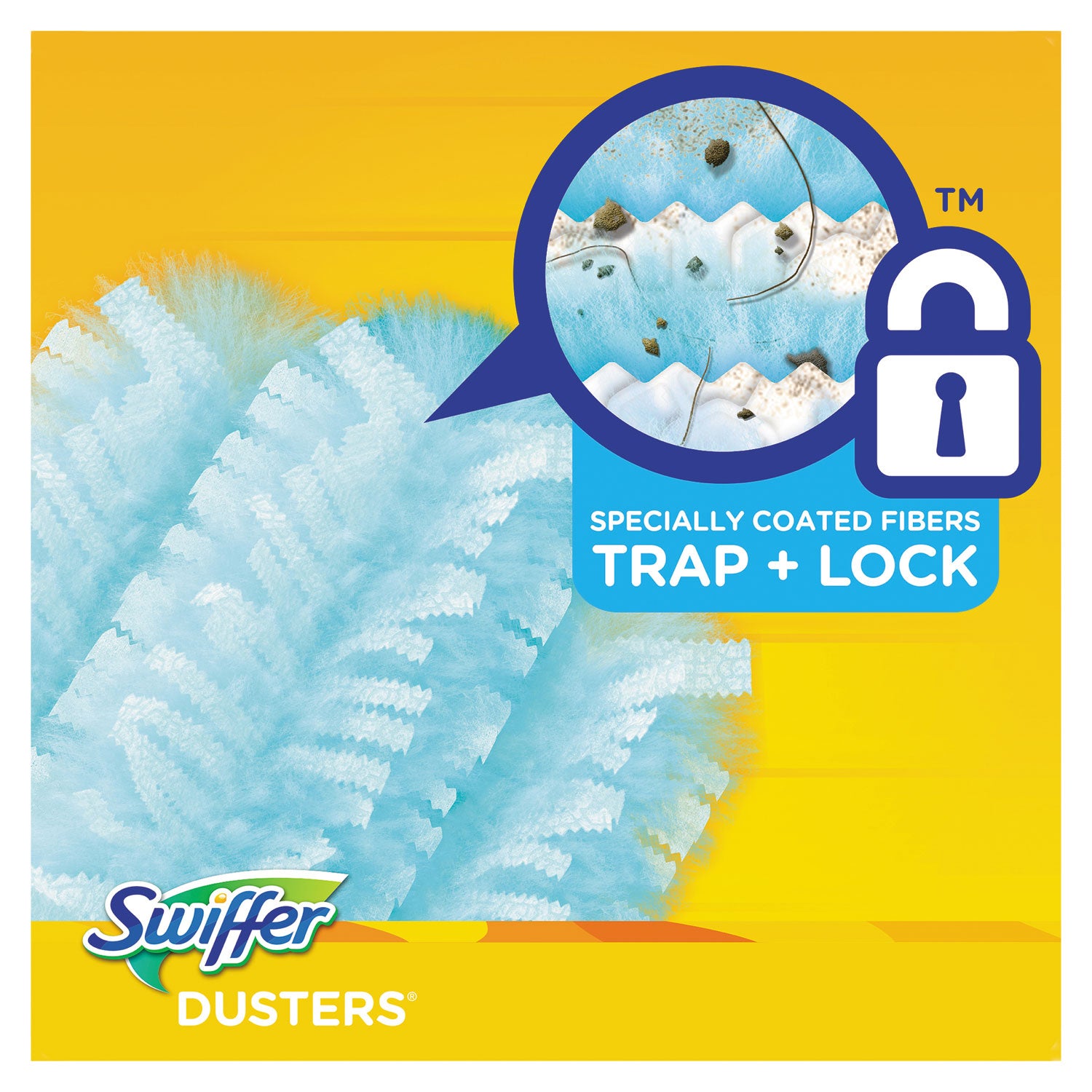 Refill Dusters, DustLock Fiber, Light Blue, Lavender Vanilla Scent,10/Box,4 Boxes/Carton