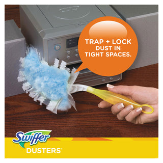 Refill Dusters, DustLock Fiber, Light Blue, Lavender Vanilla Scent,10/Box,4 Boxes/Carton