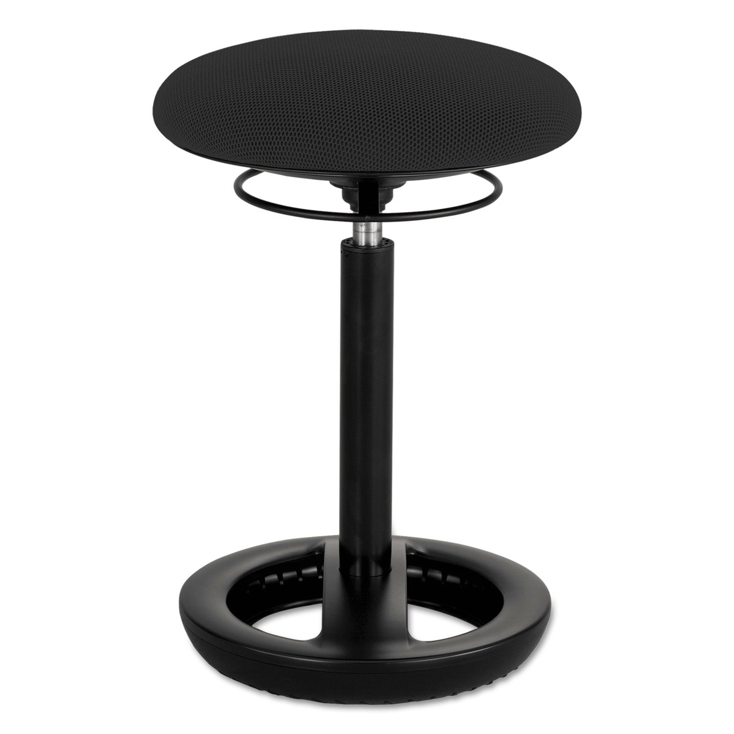 Safco TWIXT Ergo Desk Height Chair - Black Polypropylene, Nylon, Vinyl Seat - Rounded Base - 1 Each
