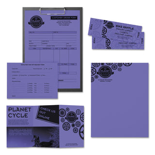 Color Paper, 24 lb Bond Weight, 8.5 x 11, Venus Violet, 500/Ream