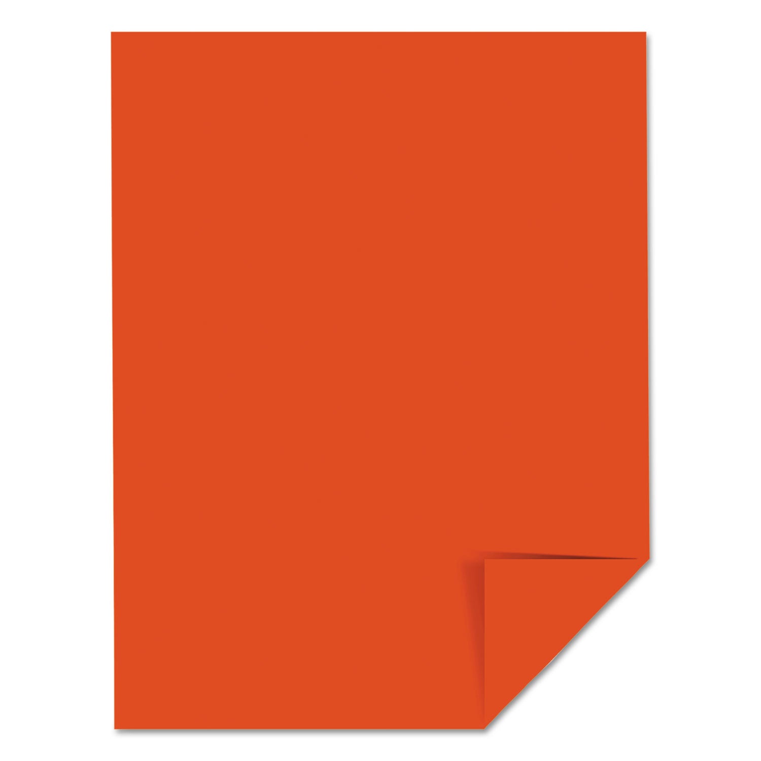 Color Cardstock, 65 lb Cover Weight, 8.5 x 11, Orbit Orange, 250/Pack - 