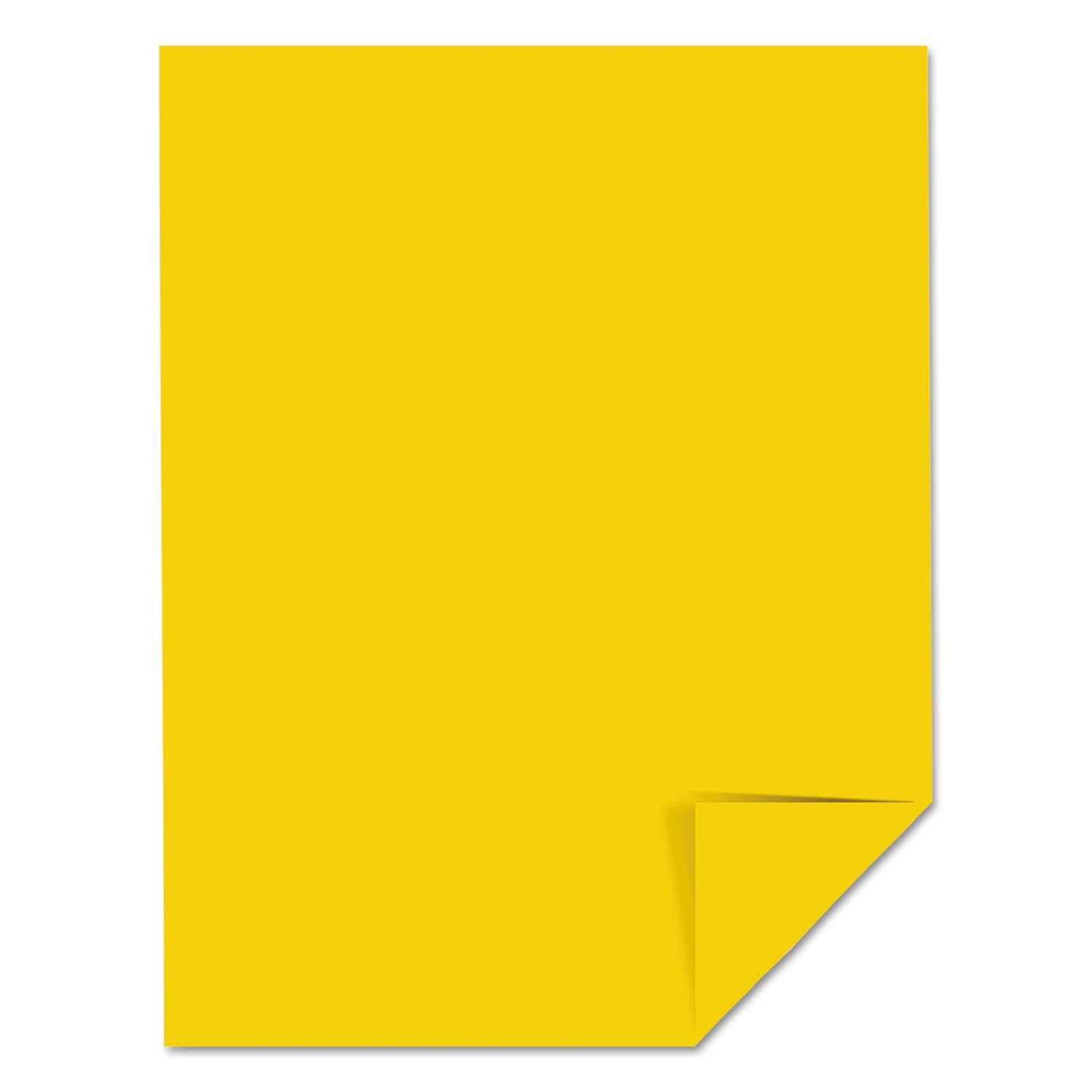 Color Cardstock, 65 lb Cover Weight, 8.5 x 11, Sunburst Yellow, 250/Pack - 