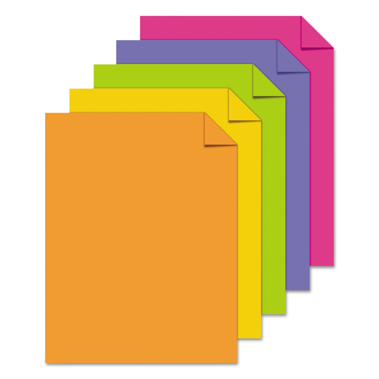 Color Cardstock -"Happy" Assortment, 65 lb Cover Weight, 8.5 x 11, Assorted, 250/Pack - 