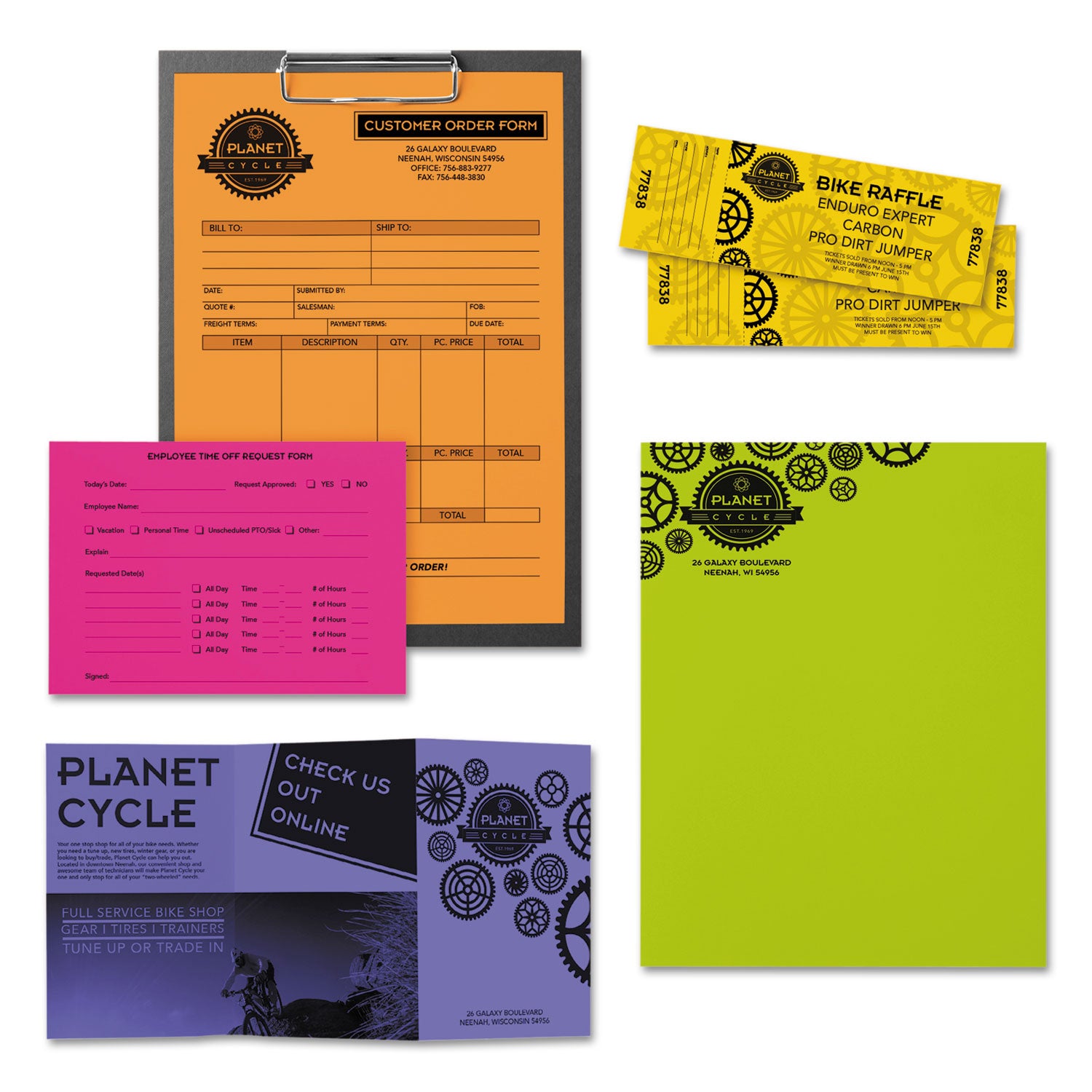 Color Paper - "Happy" Assortment, 24 lb Bond Weight, 8.5 x 11, Assorted Happy Colors, 500/Ream