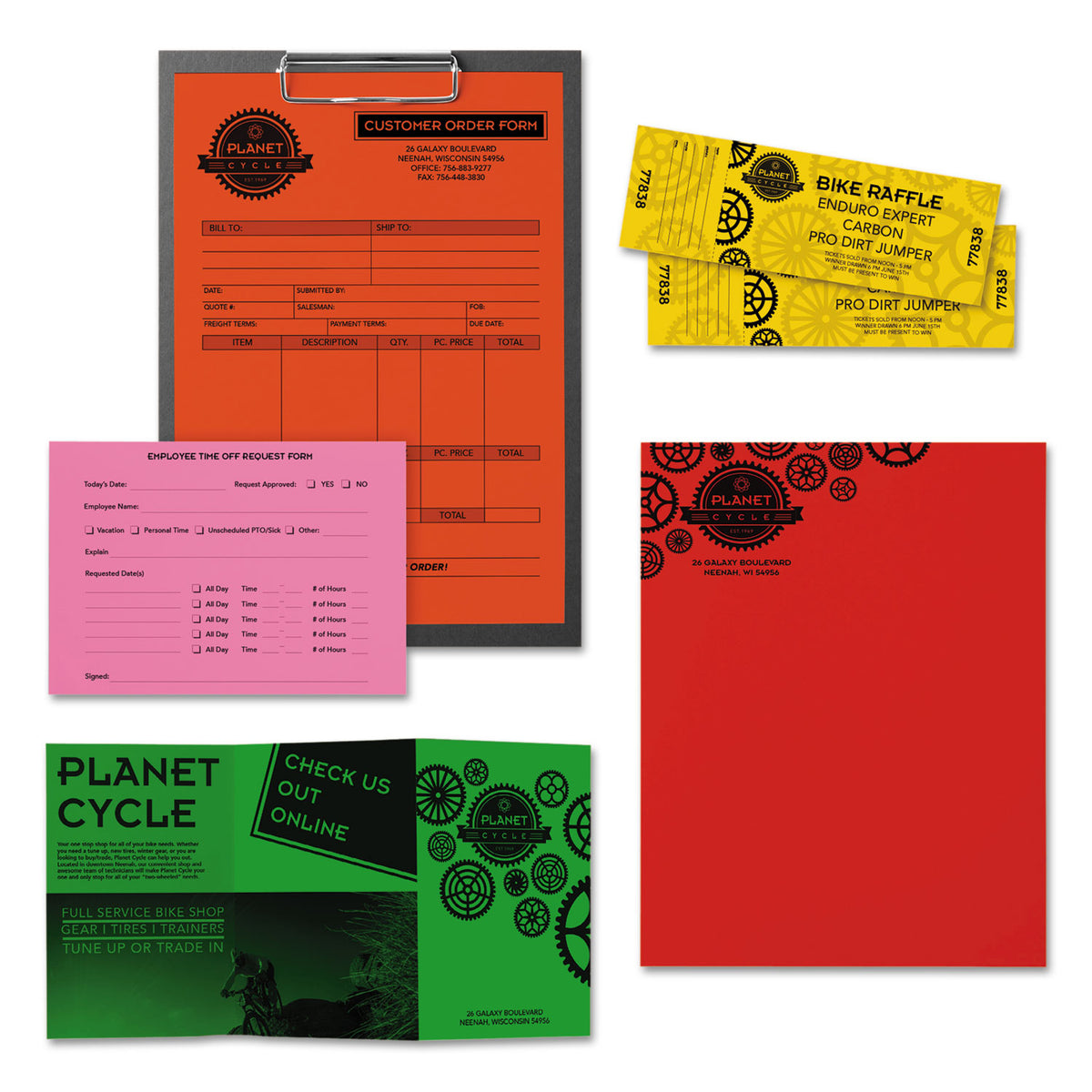 Color Paper -"Vintage" Assortment, 24 lb Bond Weight, 8.5 x 11, Assorted Vintage Colors, 500/Ream