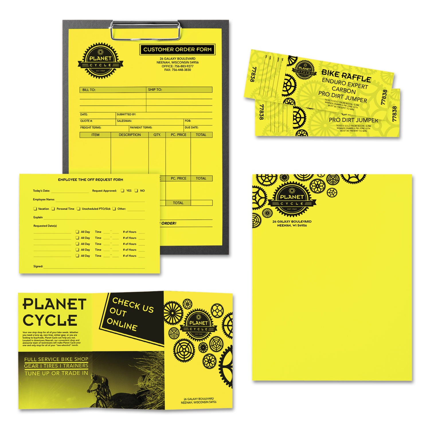Color Paper, 24 lb Bond Weight, 8.5 x 11, Lift-Off Lemon, 500/Ream