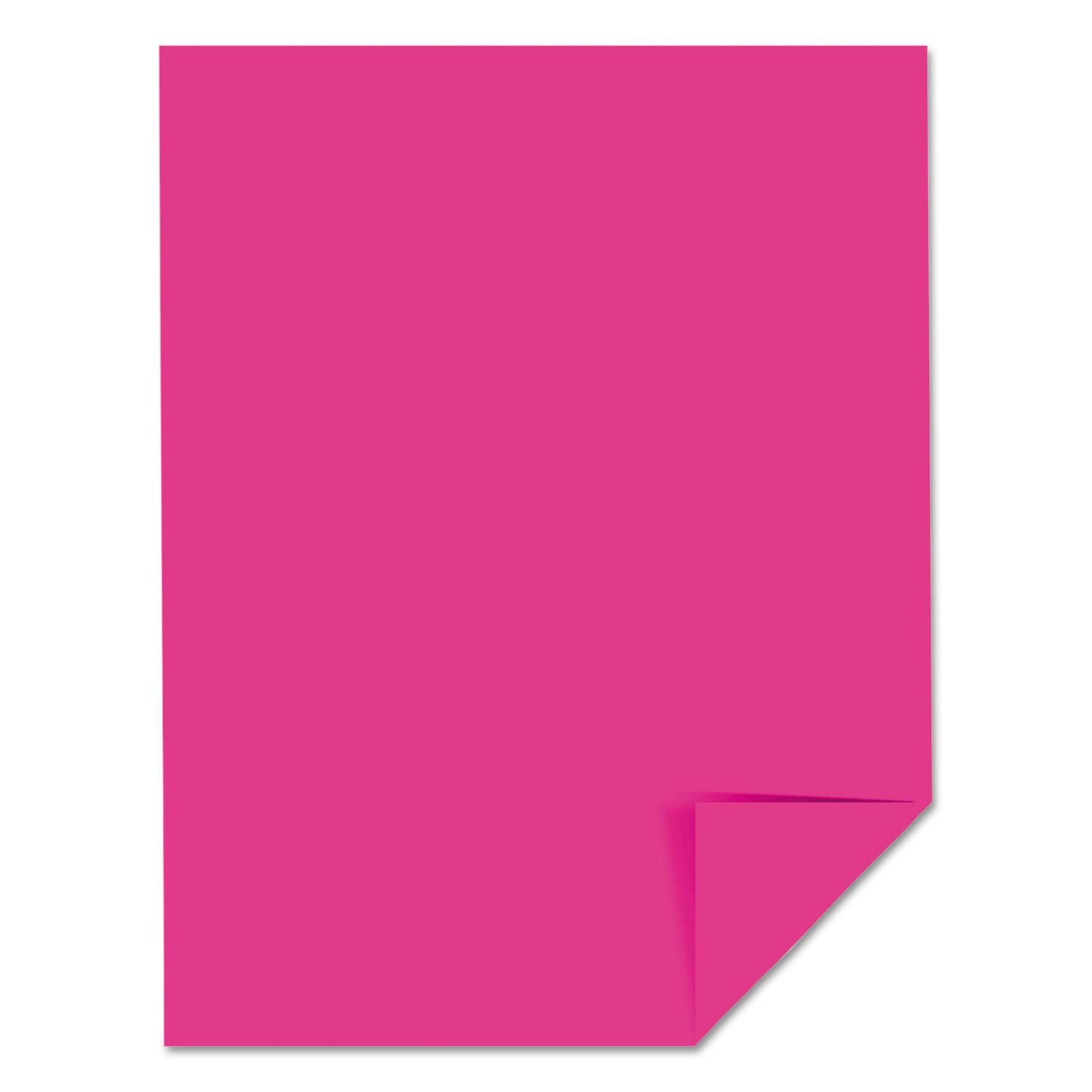 Color Cardstock, 65 lb Cover Weight, 8.5 x 11, Fireball Fuchsia, 250/Pack - 