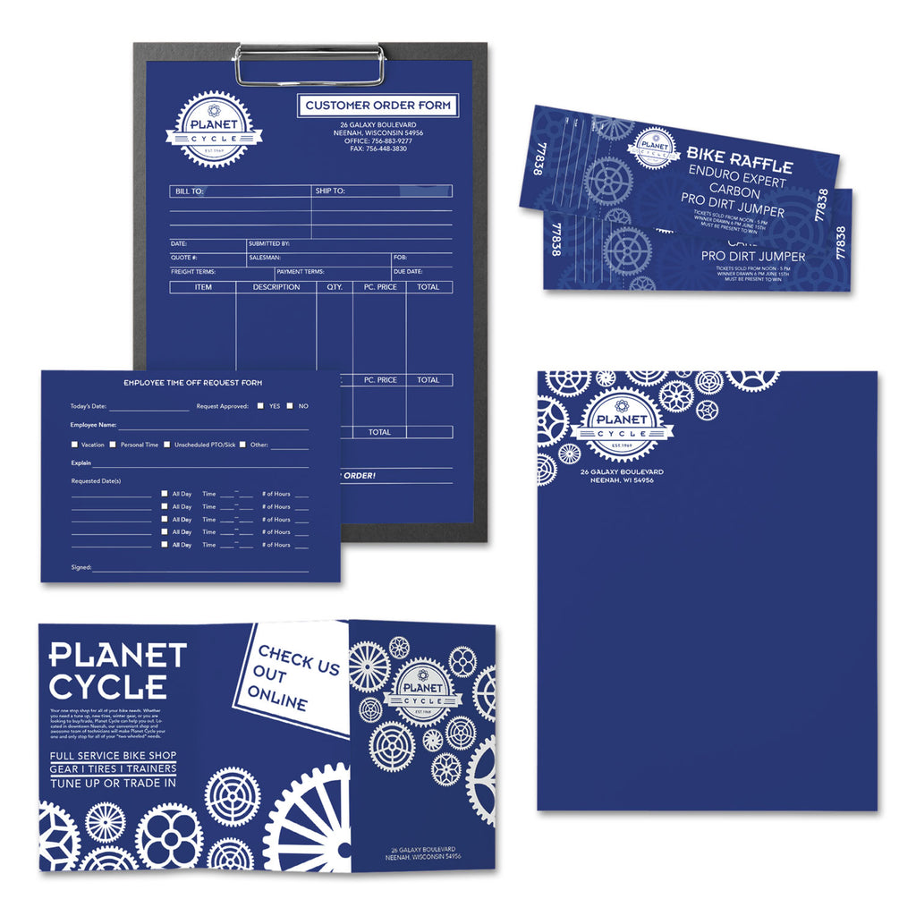Color Paper, 24 lb Bond Weight, 8.5 x 11, Blast-Off Blue, 500/Ream