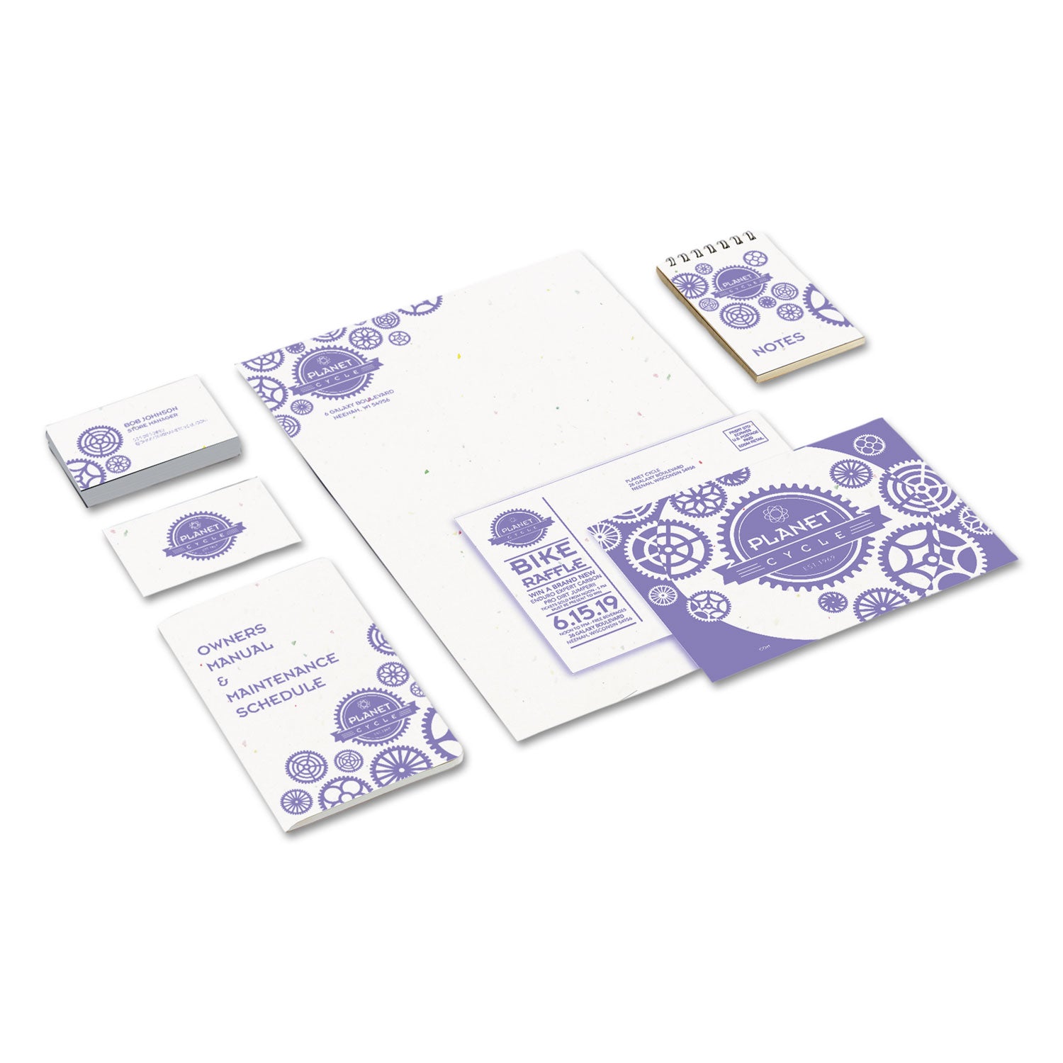 Color Cardstock, 65 lb Cover Weight, 8.5 x 11, Stardust Flecked White, 250/Pack
