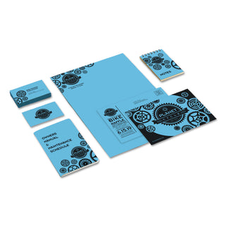 Color Cardstock, 65 lb Cover Weight, 8.5 x 11, Lunar Blue, 250/Pack