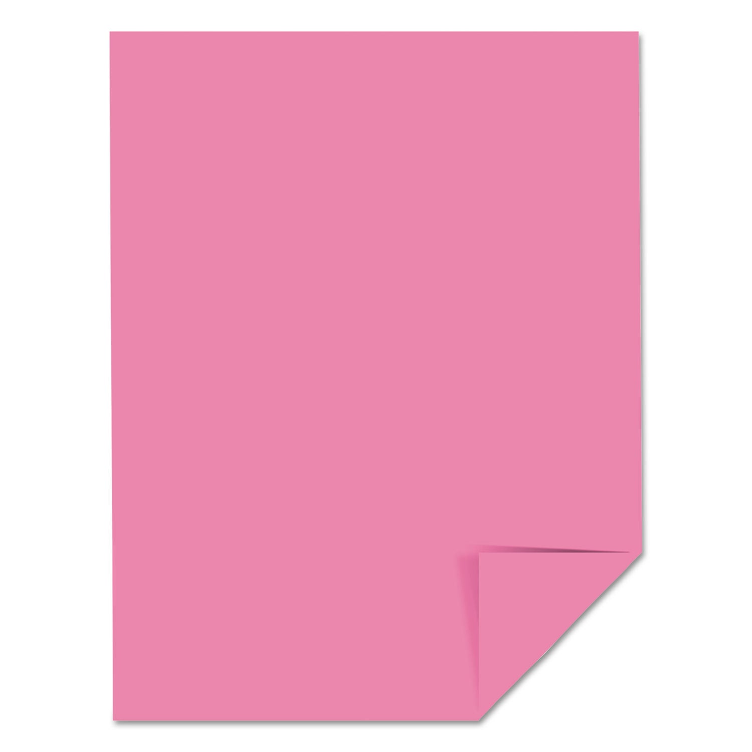 Color Cardstock, 65 lb Cover Weight, 8.5 x 11, Pulsar Pink, 250/Pack - 