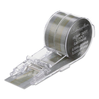 Cartridge Staples, 0.38" Leg, 0.5" Crown, Steel, 5,000/Box