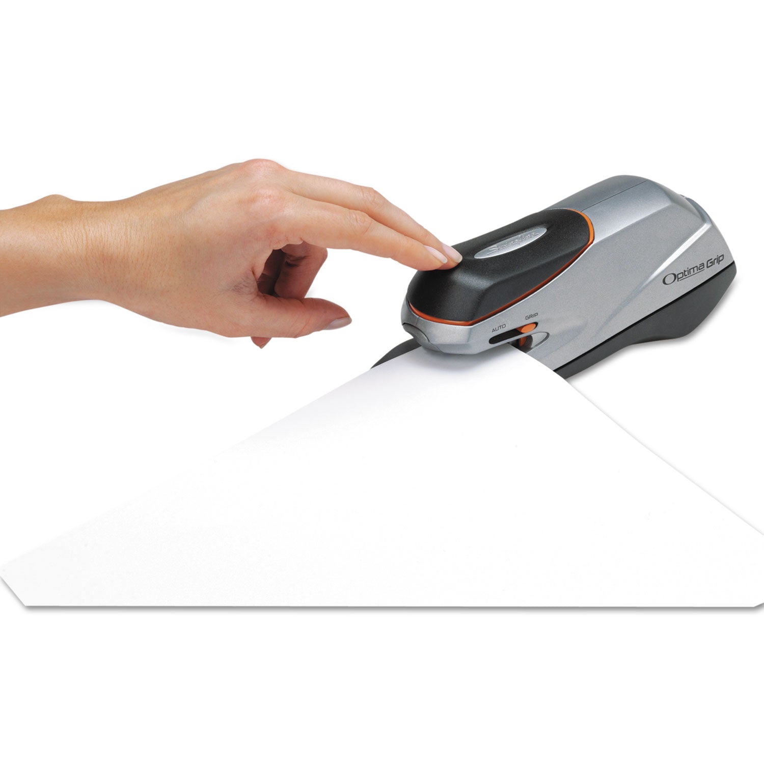 Optima Grip Electric Stapler, 20-Sheet Capacity, Black/Silver - 