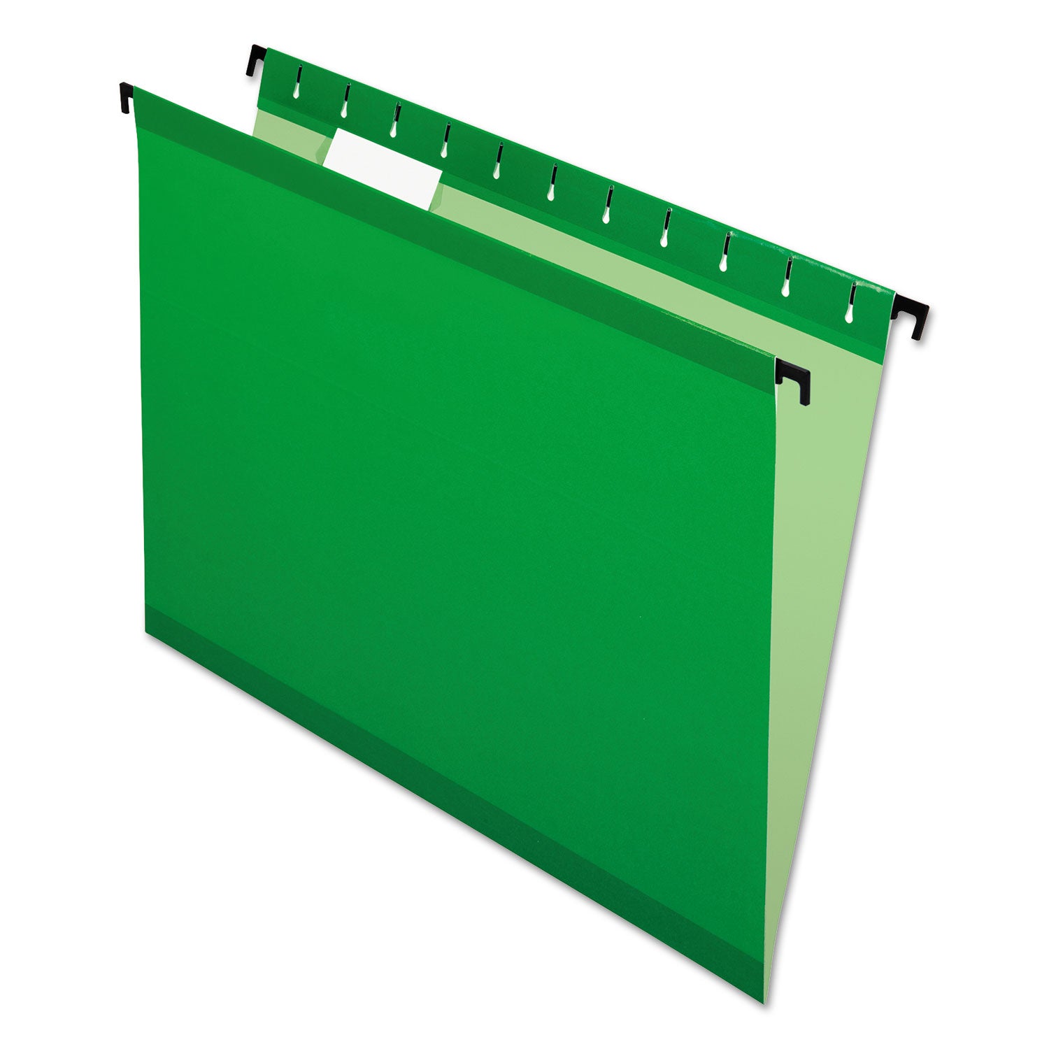 SureHook Hanging Folders, Letter Size, 1/5-Cut Tabs, Bright Green, 20/Box - 