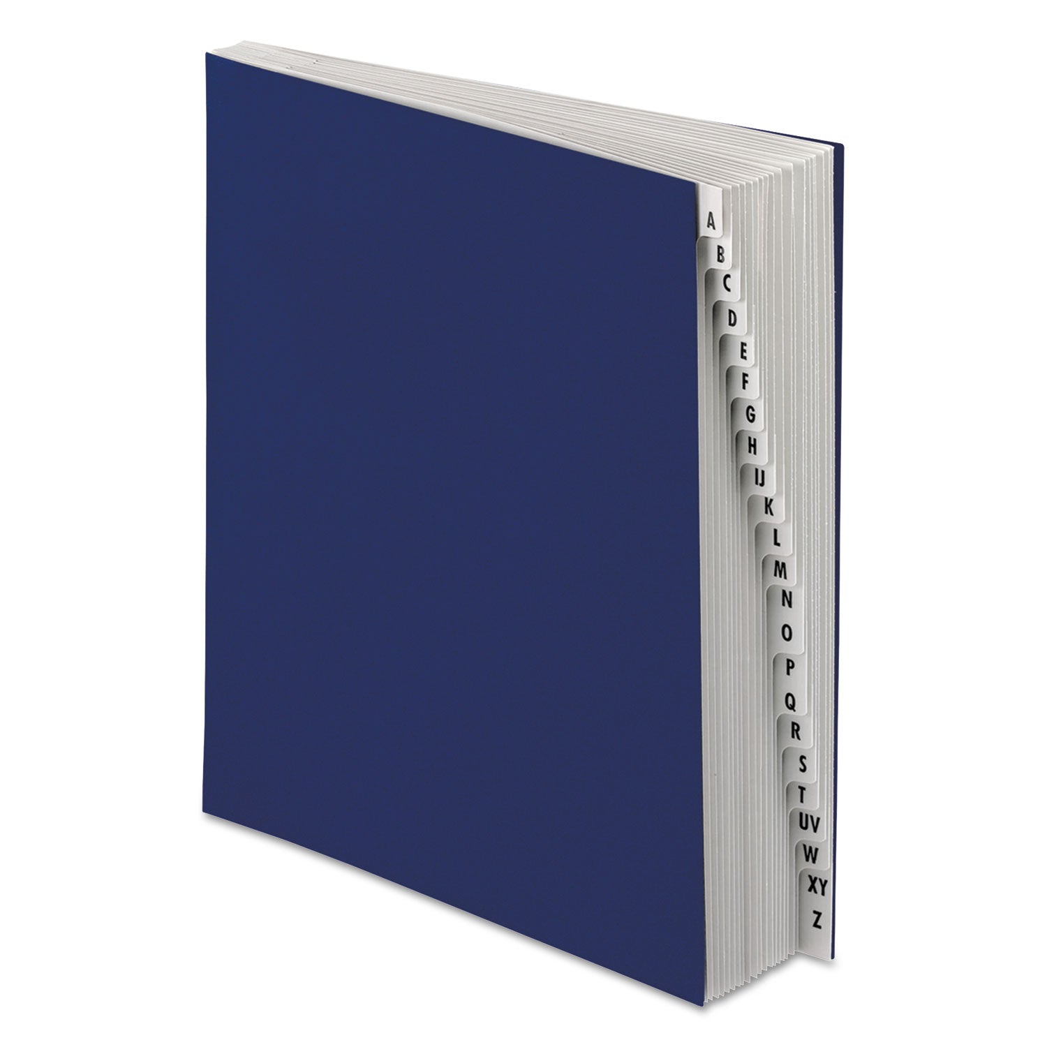 Expanding Desk File, 20 Dividers, Alpha Index, Letter Size, Dark Blue Cover - 