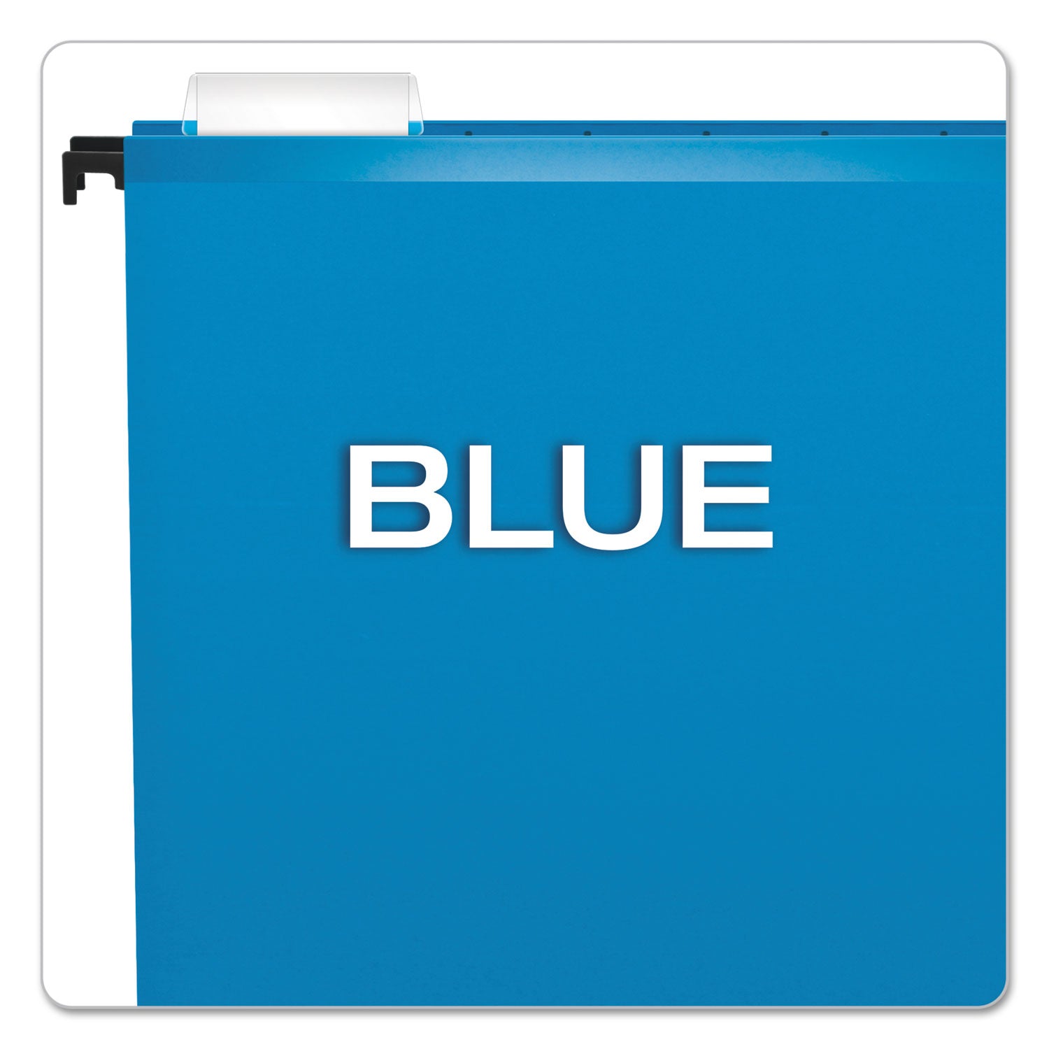 SureHook Hanging Folders, Letter Size, 1/5-Cut Tabs, Blue, 20/Box - 