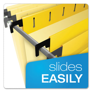 SureHook Hanging Folders, Letter Size, 1/5-Cut Tabs, Yellow, 20/Box - 