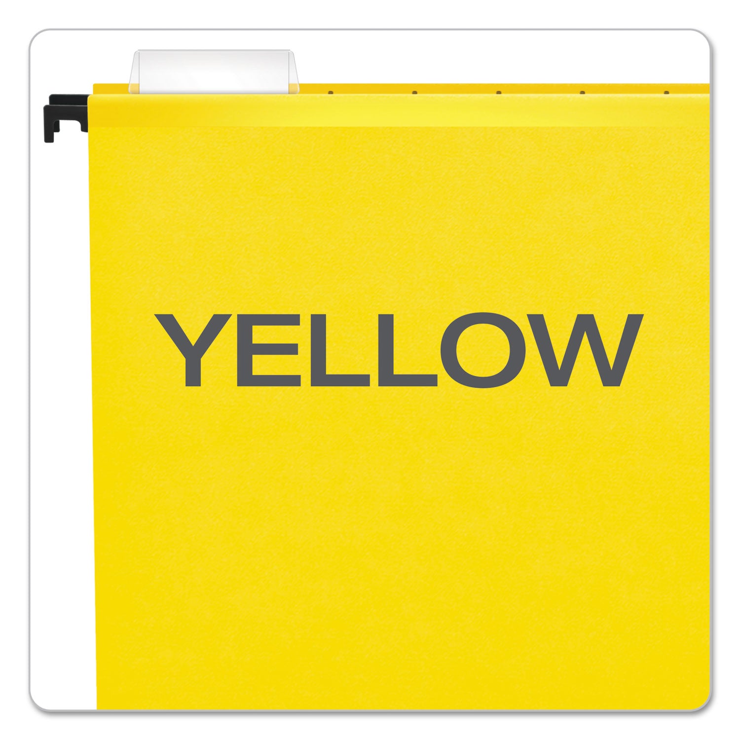 SureHook Hanging Folders, Letter Size, 1/5-Cut Tabs, Yellow, 20/Box - 