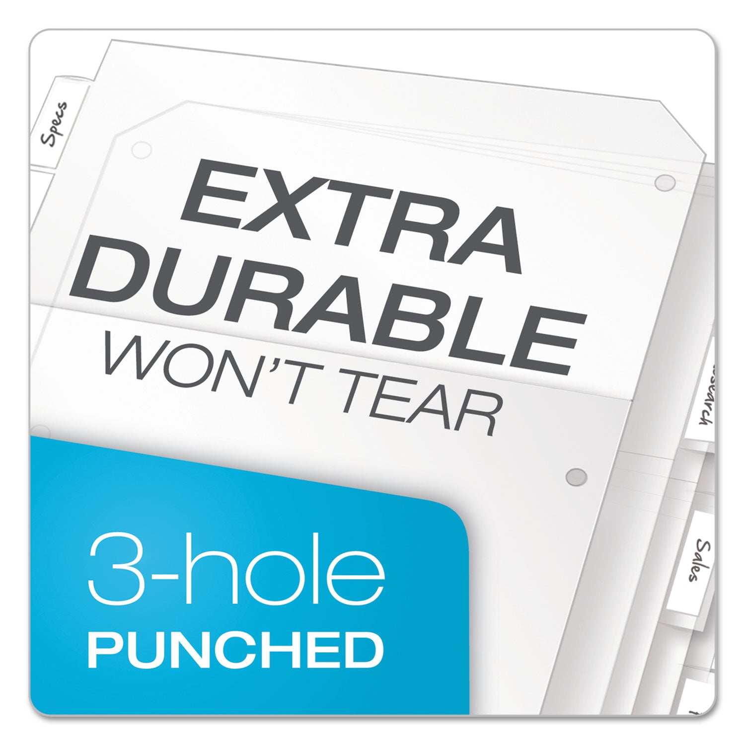 Poly Ring Binder Pockets, 8.5 x 11, Clear, 5/Pack - 