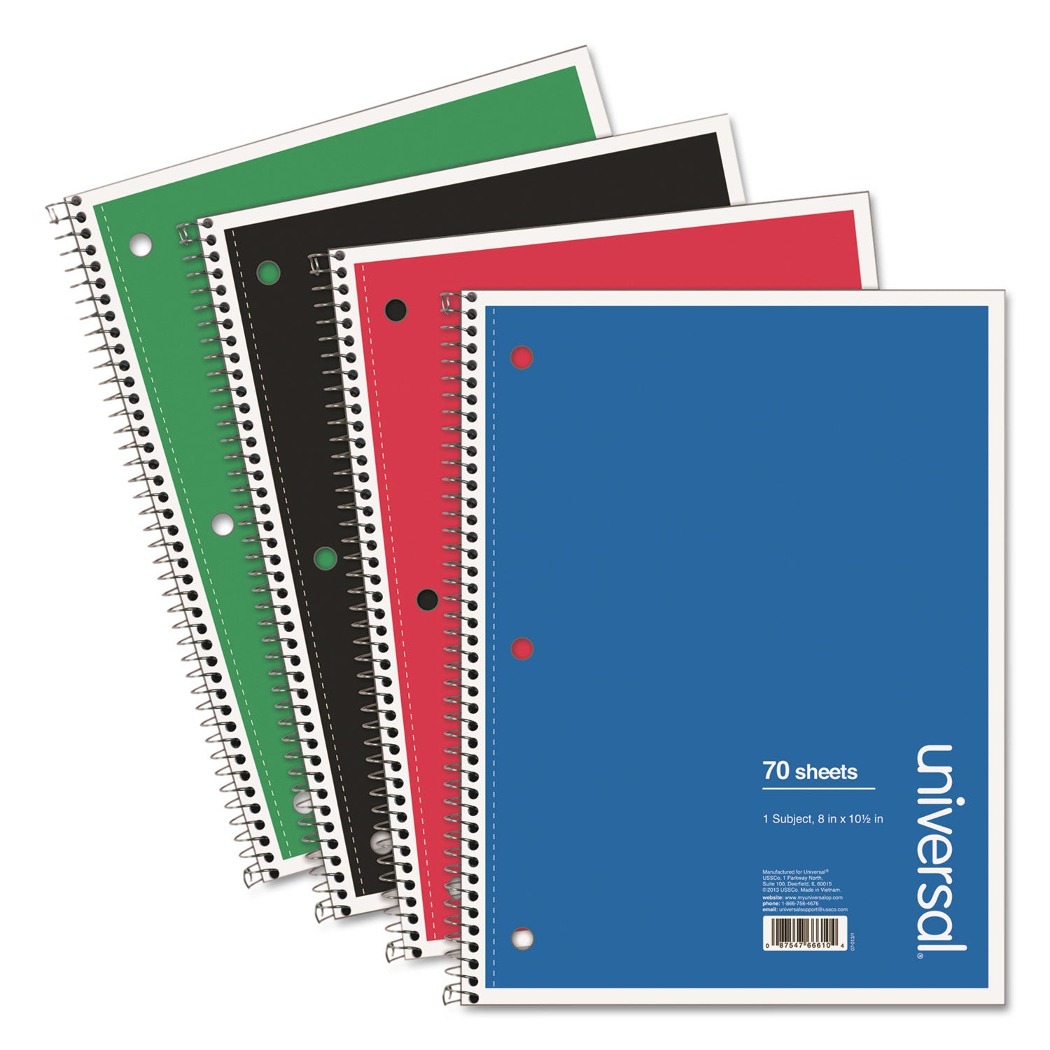 wirebound-notebook-1-subject-medium-college-rule-assorted-cover-colors-70-105-x-8-sheets-4-pack_unv66614 - 1