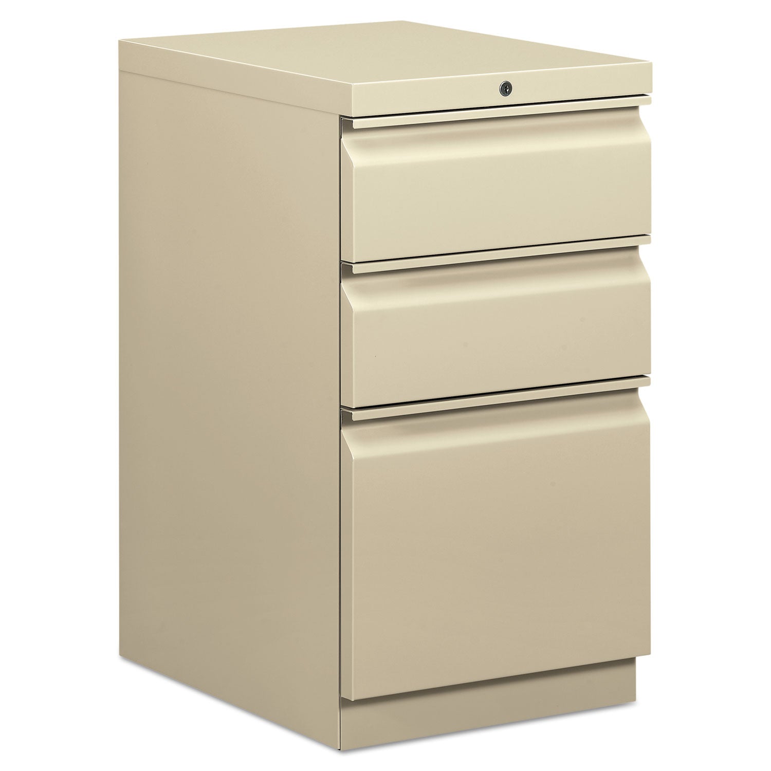 Mobile Pedestals, Left or Right, 3-Drawers: Box/Box/File, Legal/Letter, Putty, 15" x 20" x 28