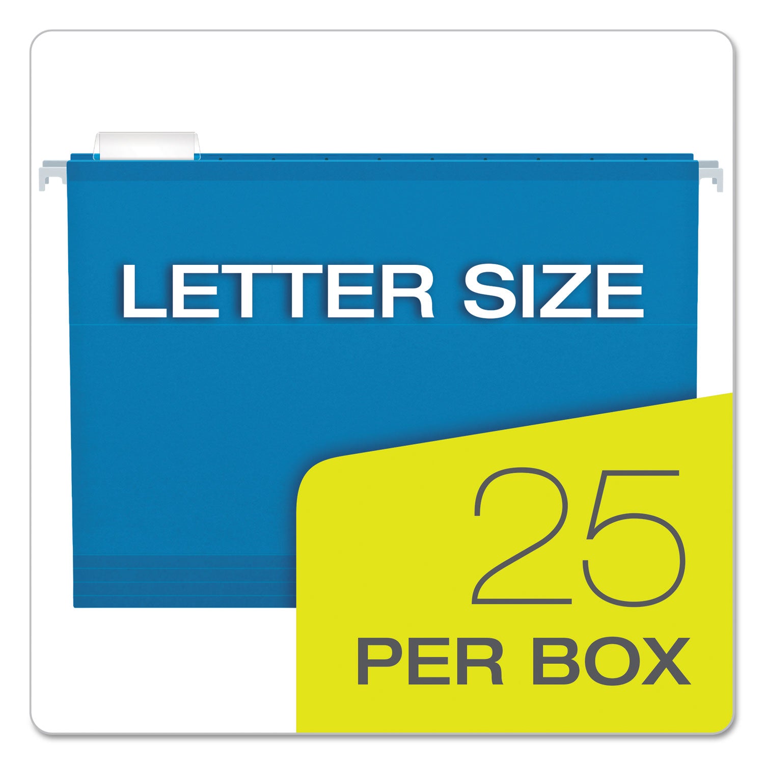 Extra Capacity Reinforced Hanging File Folders with Box Bottom, 2" Capacity, Letter Size, 1/5-Cut Tab, Assorted Colors,25/BX