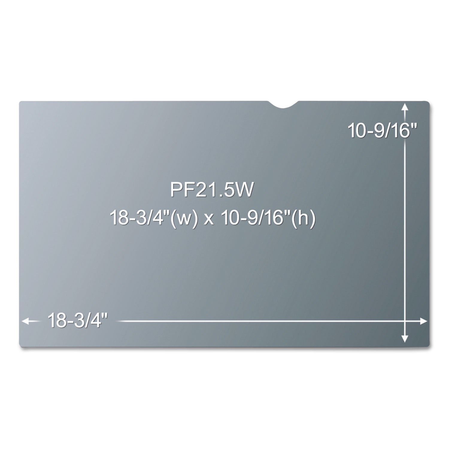 Antiglare Frameless Filter for 21.5" Widescreen Flat Panel Monitor, 16:9 Aspect Ratio - 
