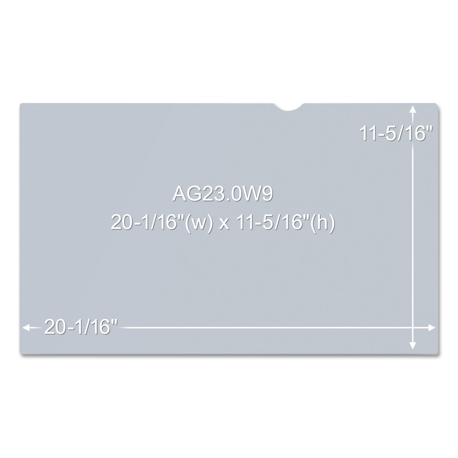 Antiglare Frameless Filter for 23" Widescreen Flat Panel Monitor, 16:9 Aspect Ratio - 