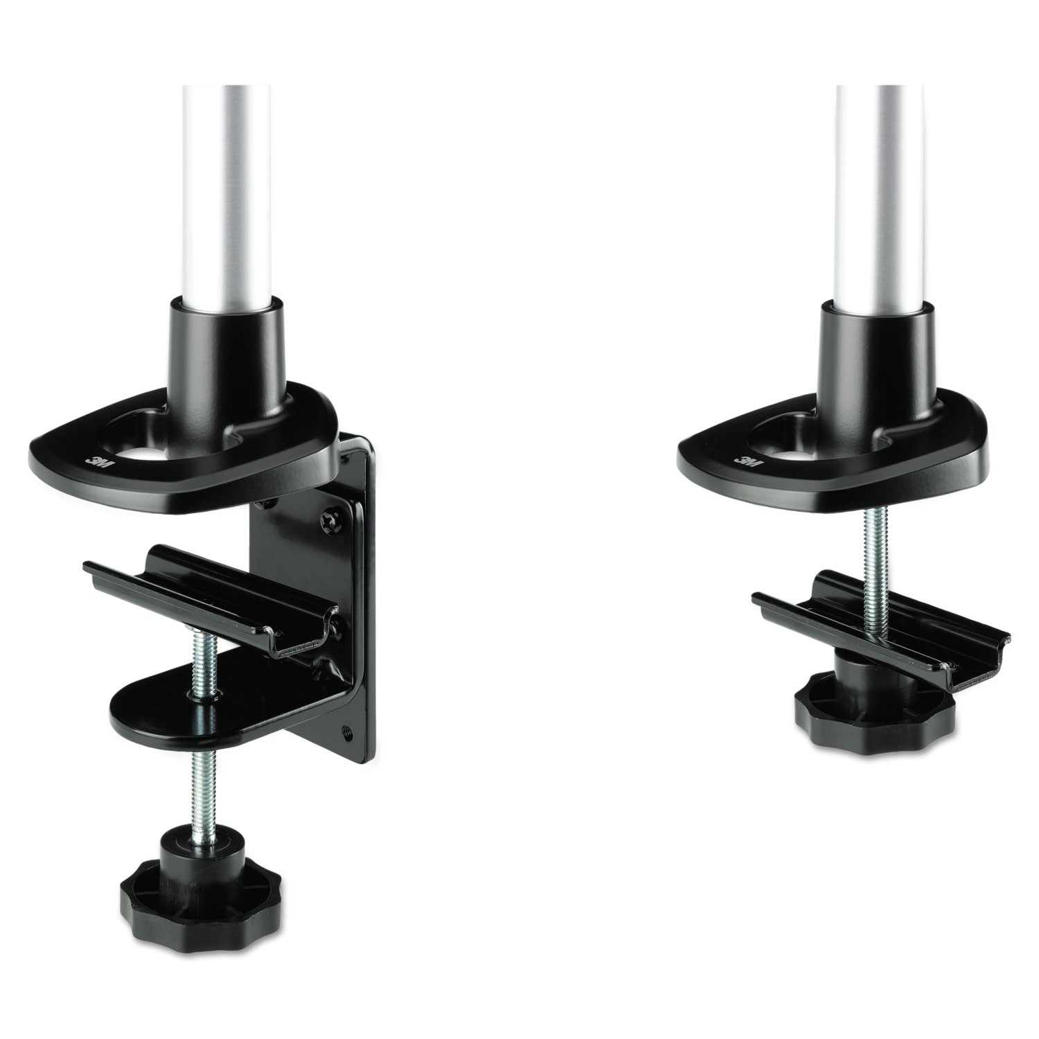 Dual Monitor Swivel Arm, 360 Degree Rotation, +15 Degree/-90 Degree Tilt, 180 Degree Pan, Black/Gray, Supports 30 lb - 