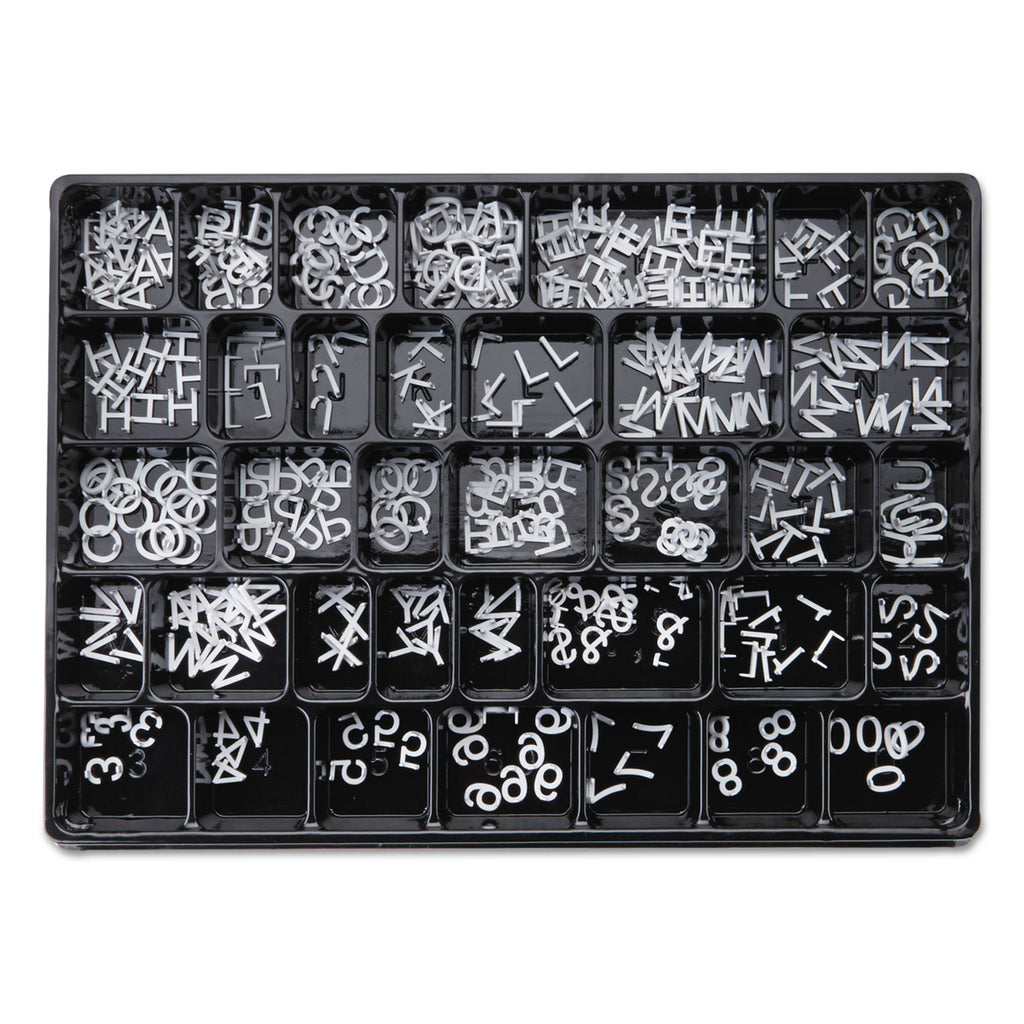 Character Sets, Pin, White, 1"h, 300/Set