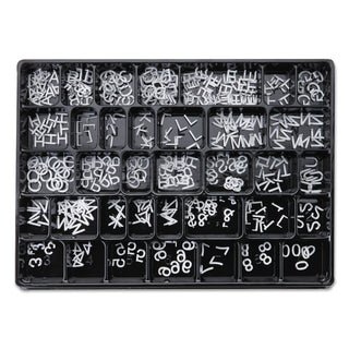 Character Sets, Pin, White, 1"h, 300/Set