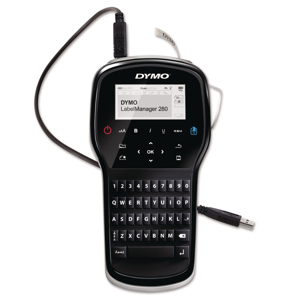LabelManager 280 Label Maker, 0.6"/s Print Speed, 4 x 2.3 x 7.9