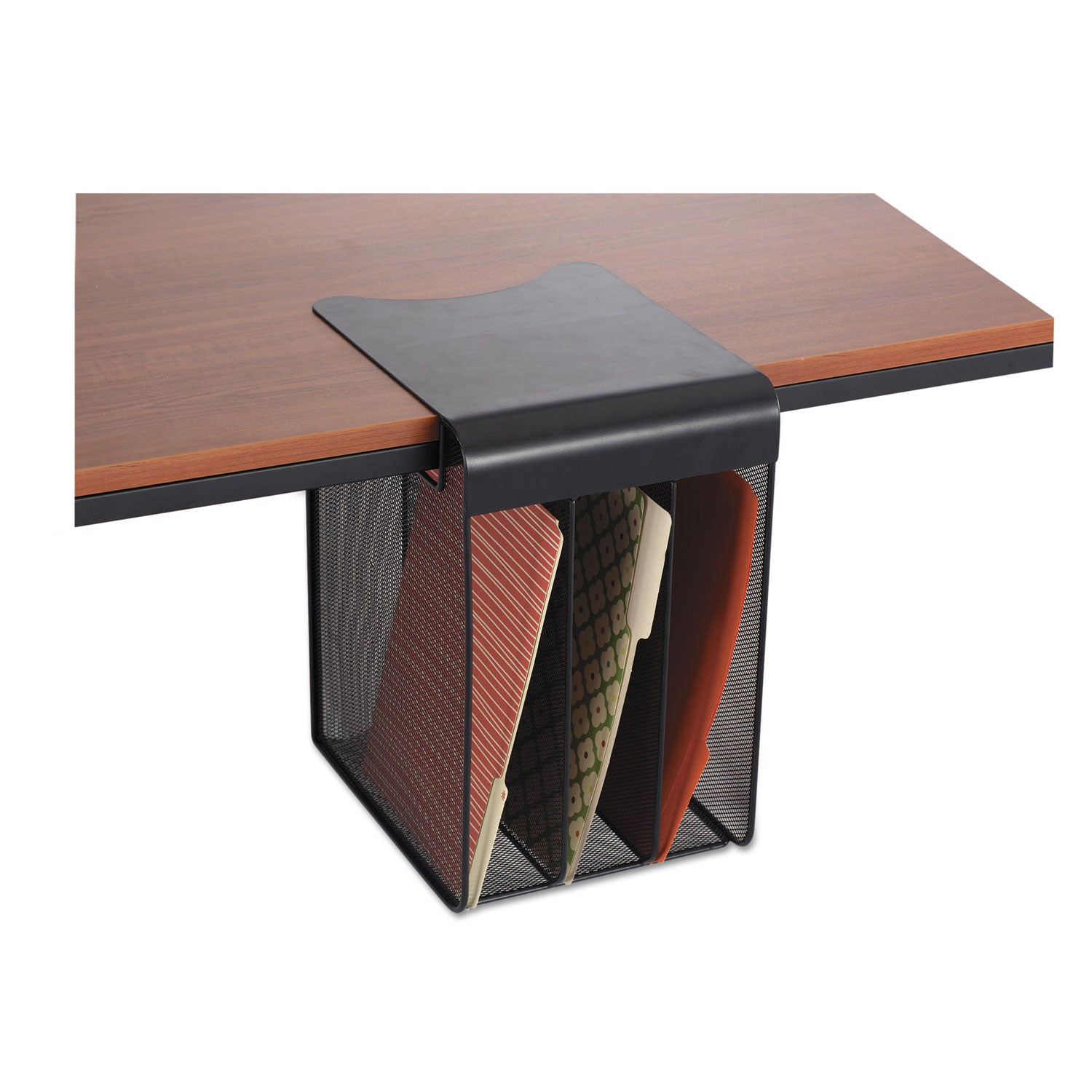 Safco Onyx Vertical Hanging Storage Organizer - 3 Compartment(s) - 11.8" Height x 14.8" Width x 5.3" Depth - Black - Steel - 1 Each