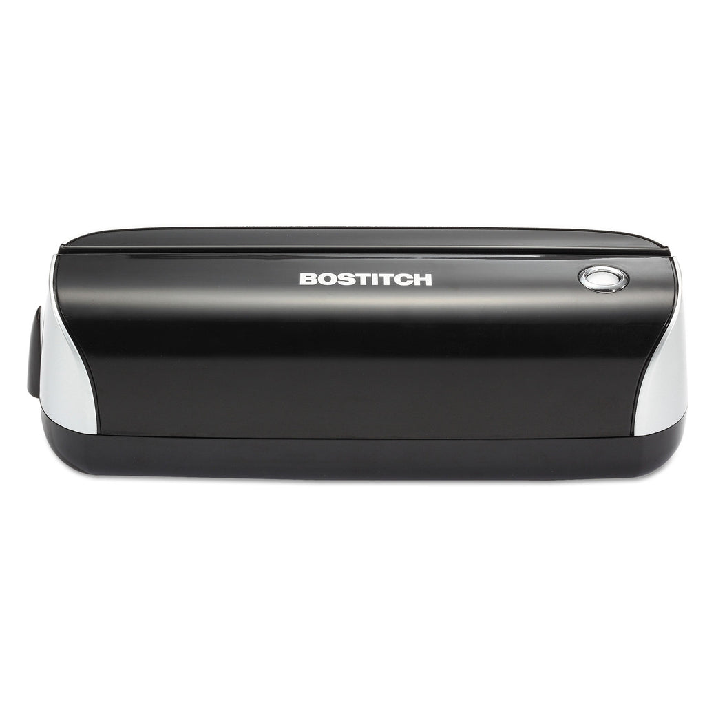 12-Sheet Electric Three-Hole Punch, 9/32" Holes, Black - 