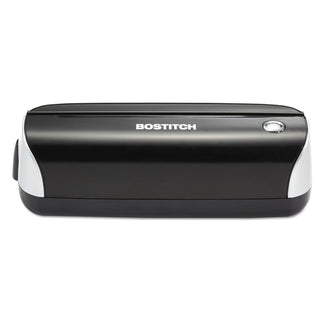 12-Sheet Electric Three-Hole Punch, 9/32" Holes, Black - 