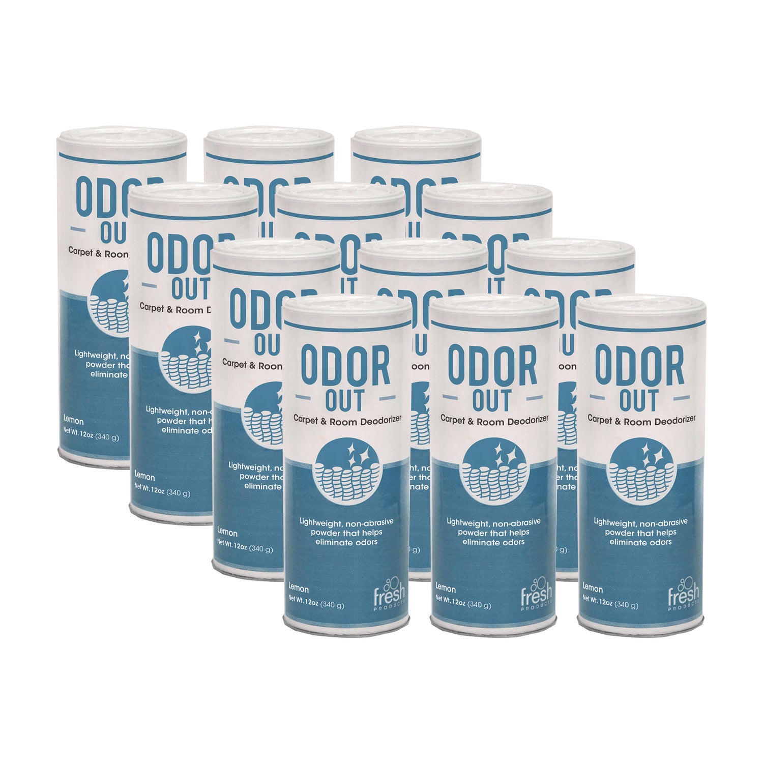 Odor-Out Rug/Room Deodorant, Lemon, 12 oz Shaker Can, 12/Box - 1
