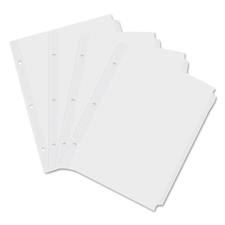 Self-Tab Index Dividers, 5-Tab, 11 x 8.5, White, 36 Sets - 