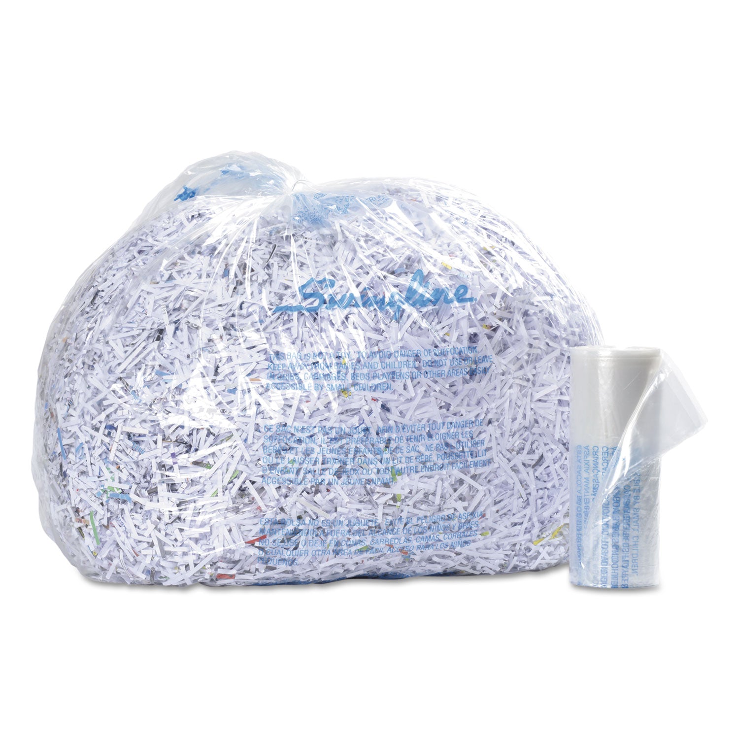 Plastic Shredder Bags for TAA Compliant Shredders, 35-60 gal Capacity, 100/Box - 