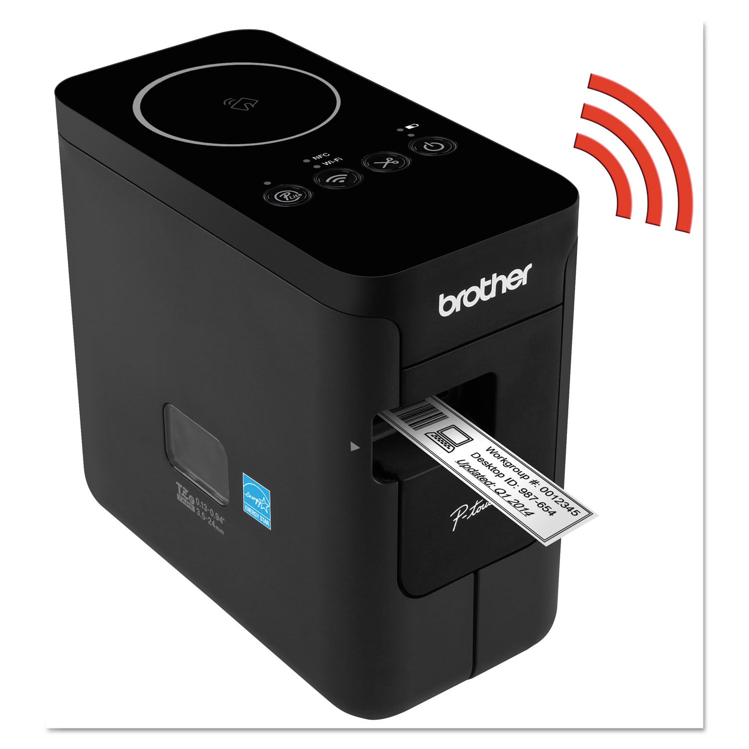 PT-P750W Compact Label Maker with Wireless Enabled Printing, 30 mm/s Print Speed, 6 x 3.12 x 5.62