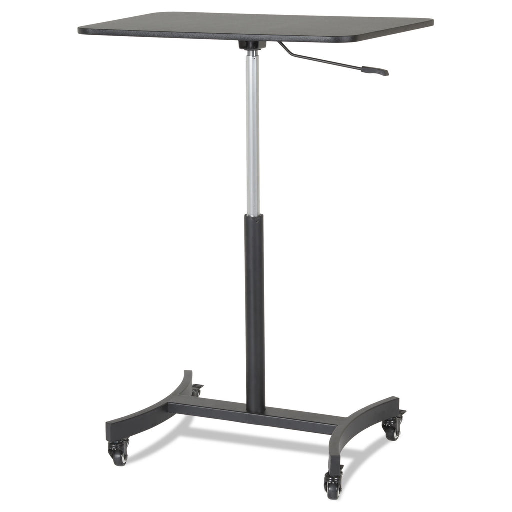 DC500 High Rise Collection Mobile Adjustable Standing Desk, 30.75" x 22" x 29" to 44", Black