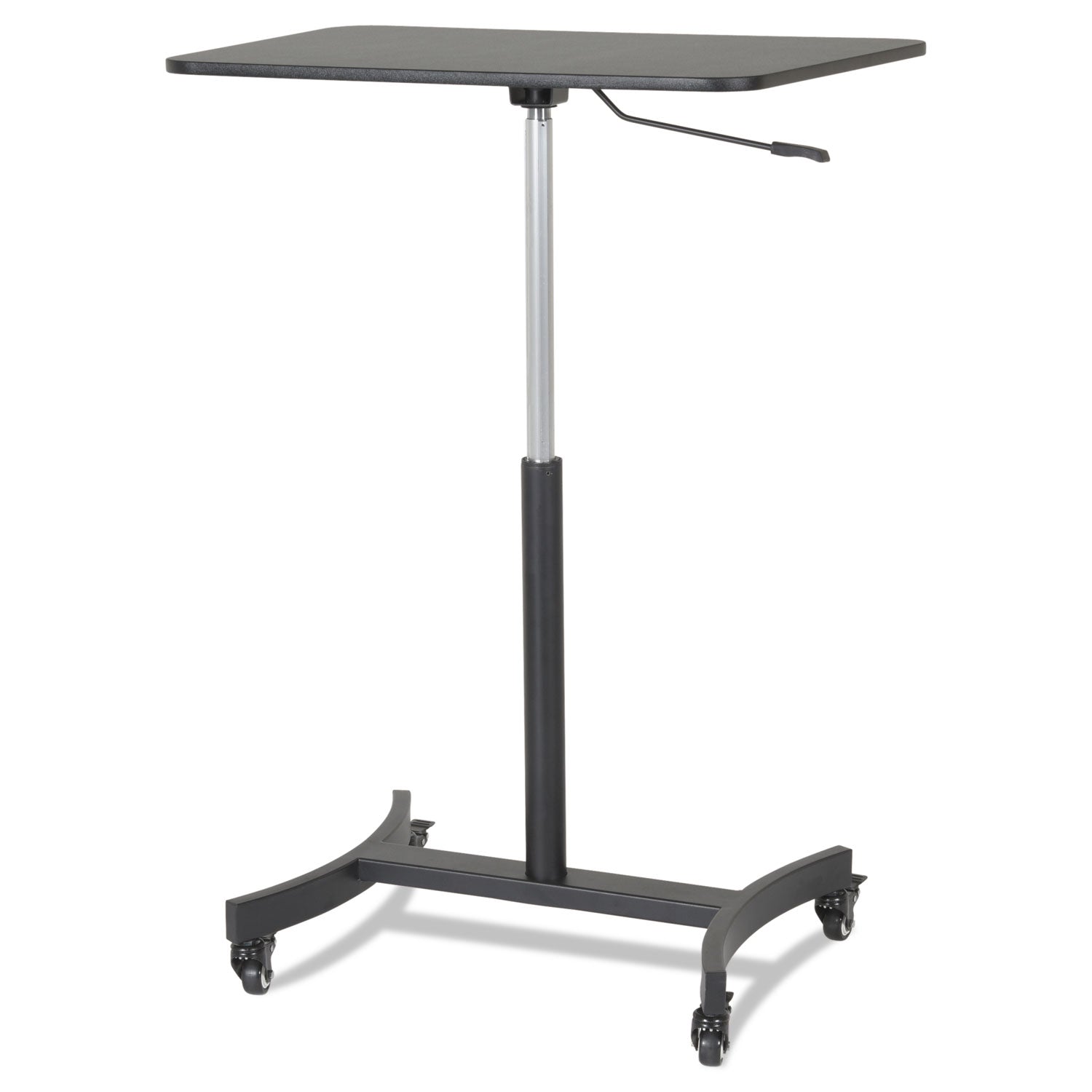 DC500 High Rise Collection Mobile Adjustable Standing Desk, 30.75" x 22" x 29" to 44", Black
