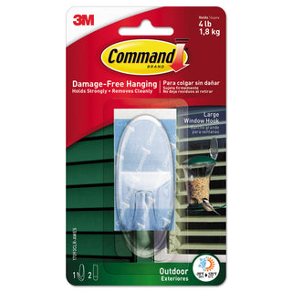 all-weather-hooks-and-strips-large-plastic-clear-4-lb-capacity-1-hook-and-2-strips-pack_mmm17093clrawes - 1