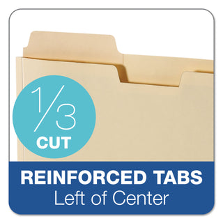 File Folder Pocket, 0.75" Expansion, Letter Size, Manila, 10/Pack