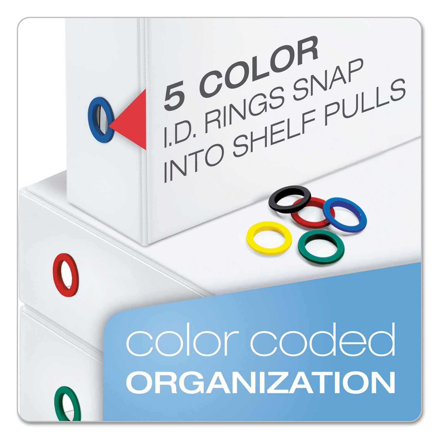 FreeStand Easy Open Locking Slant-D Ring Binder, 3 Rings, 4" Capacity, 11 x 8.5, White