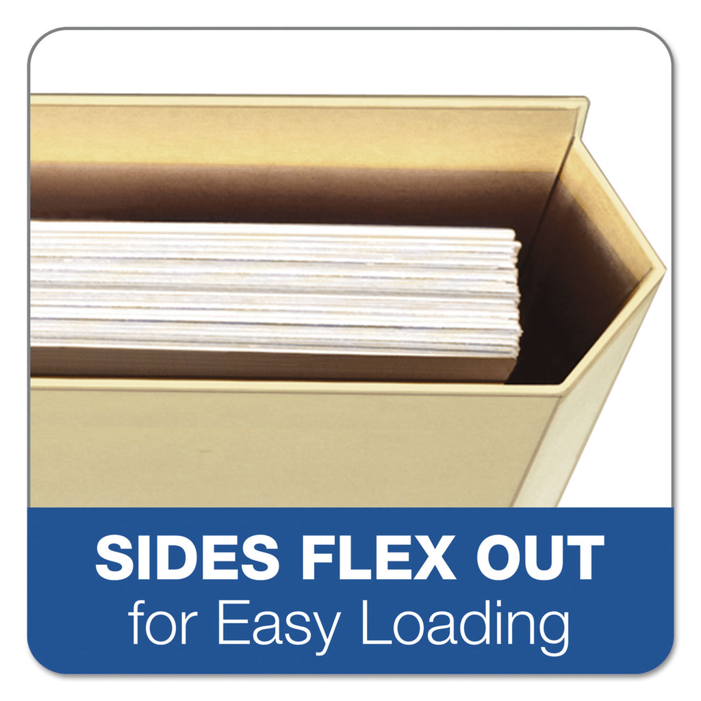 File Folder Pocket, 0.75" Expansion, Letter Size, Manila, 10/Pack