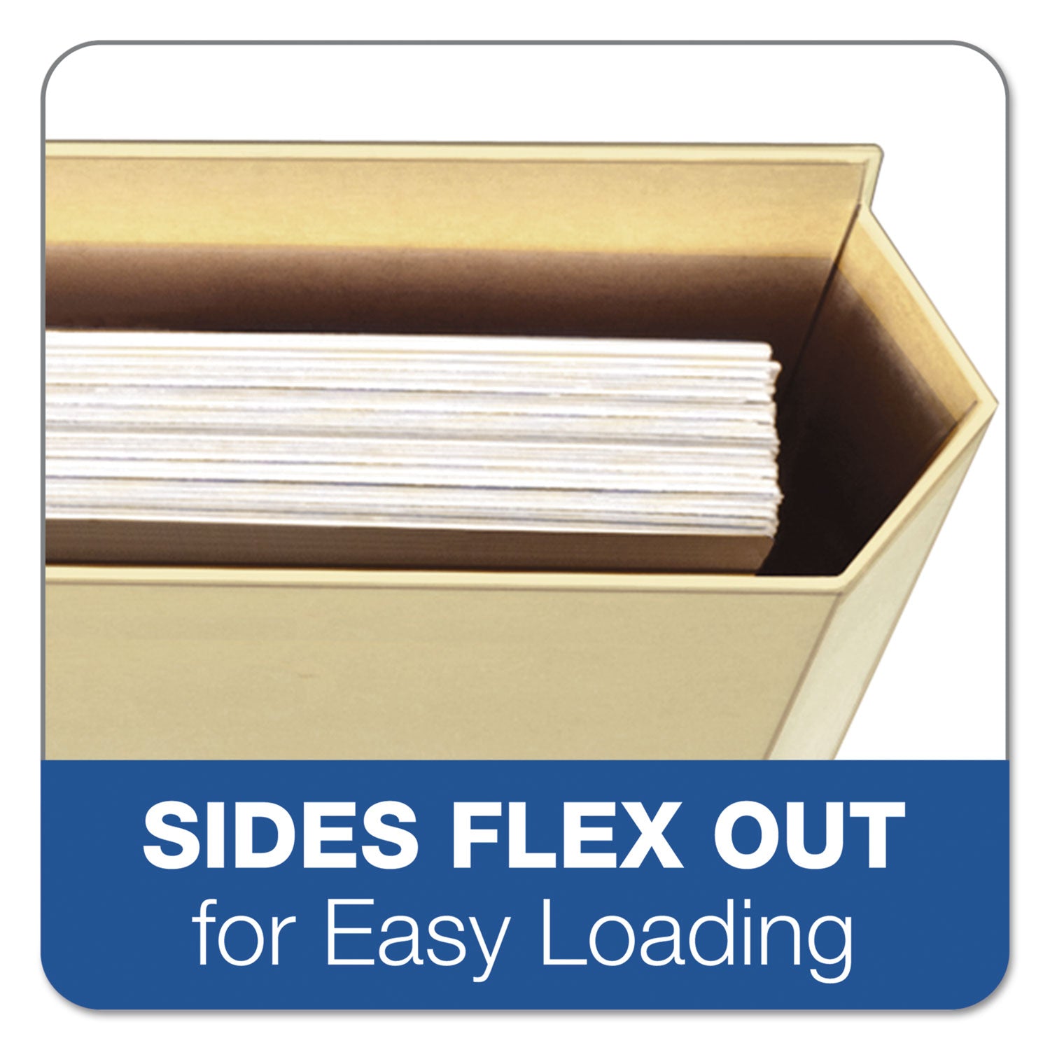 File Folder Pocket, 0.75" Expansion, Letter Size, Manila, 10/Pack
