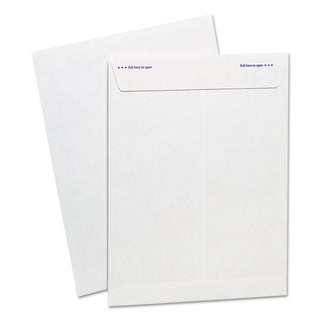 Gold Fibre Fastrip Release and Seal Catalog Envelope, #10 1/2, Cheese Blade Flap, Self-Adhesive Closure, 9 x 12, White,100/BX - 